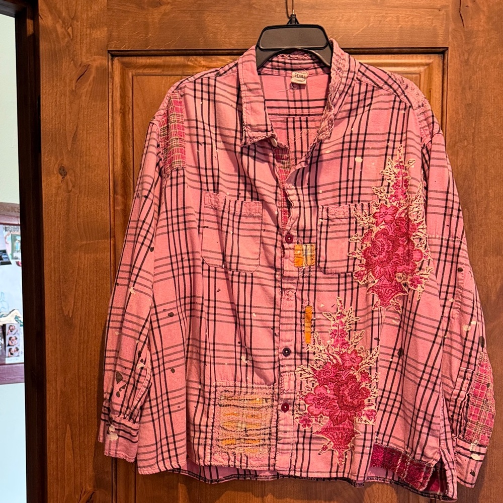 Magnolia Pearl embroidered button down